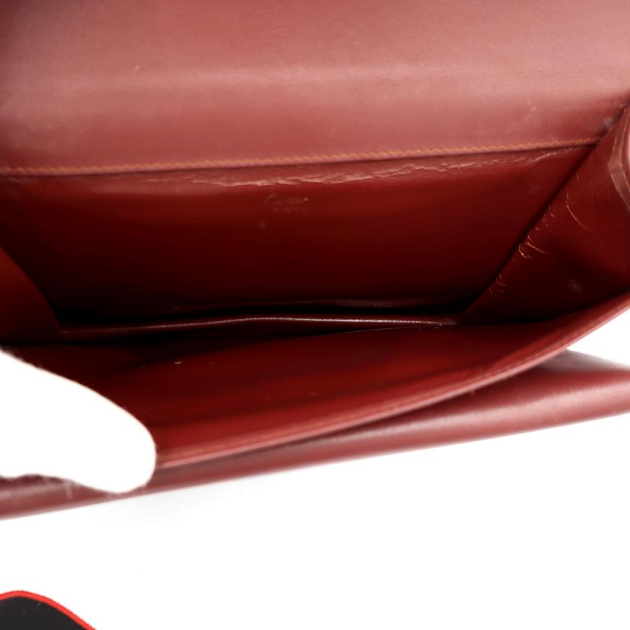 カルティエ(CARTIER) マストライン　セカンドバッグ　セカンドバッグ　クラッチバッグ　レッド　メンズ　レディース(中古)