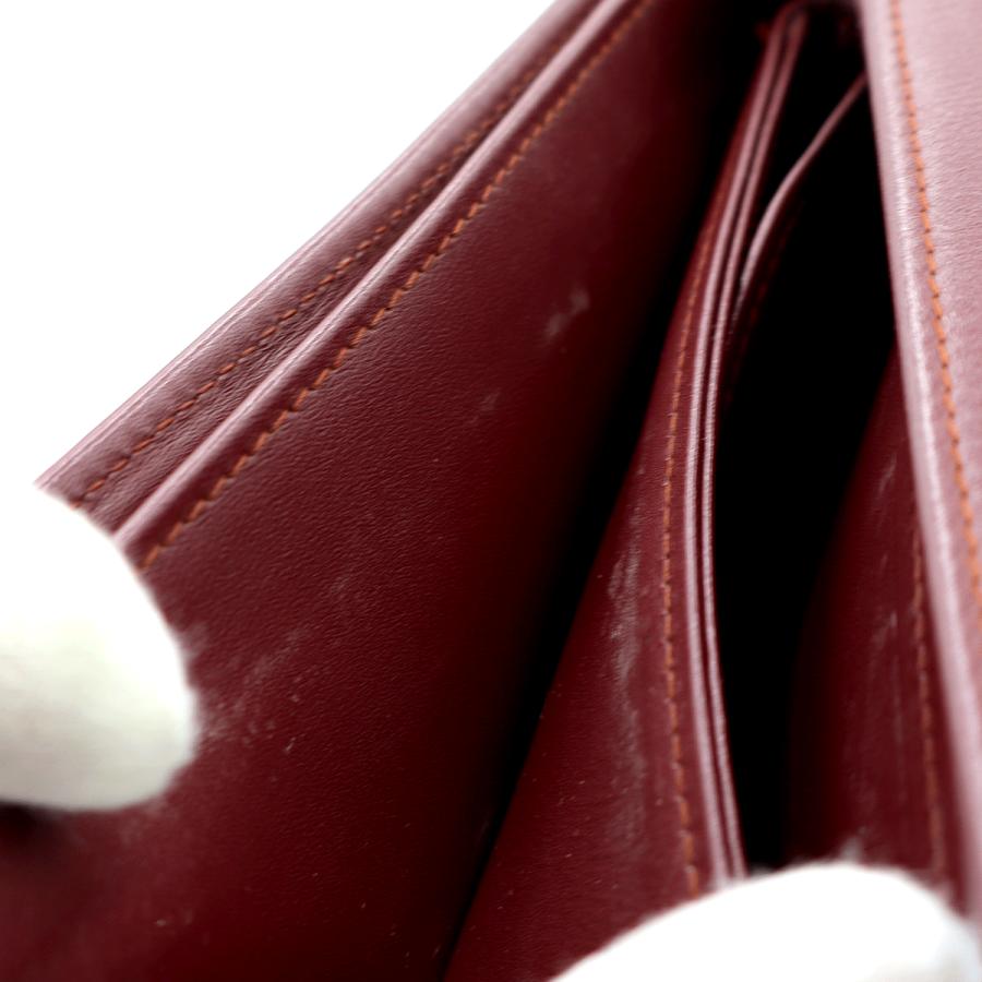 カルティエ(CARTIER) マストライン　セカンドバッグ　セカンドバッグ　クラッチバッグ　レッド　メンズ　レディース(中古)