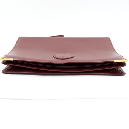 カルティエ(CARTIER) マストライン　セカンドバッグ　セカンドバッグ　クラッチバッグ　レッド　メンズ　レディース(中古)