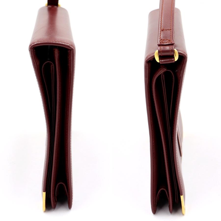 カルティエ(CARTIER) マストライン　セカンドバッグ　セカンドバッグ　クラッチバッグ　レッド　メンズ　レディース(中古)