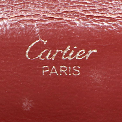 カルティエ(CARTIER) マストライン　セカンドバッグ　セカンドバッグ　クラッチバッグ　レッド　メンズ　レディース(中古)