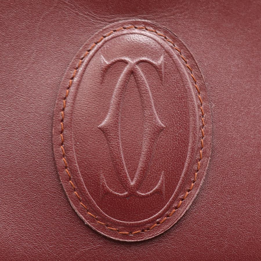 カルティエ(CARTIER) マストライン　セカンドバッグ　セカンドバッグ　クラッチバッグ　レッド　メンズ　レディース(中古)