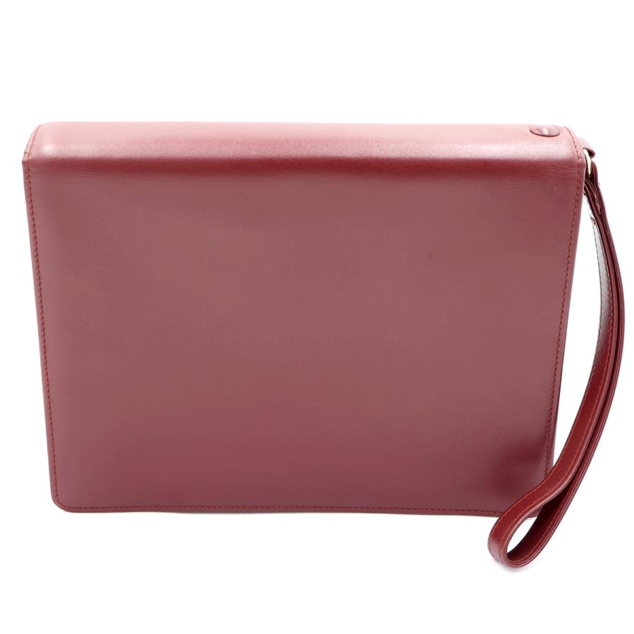カルティエ(CARTIER) マストライン　セカンドバッグ　セカンドバッグ　クラッチバッグ　レッド　メンズ　レディース(中古)