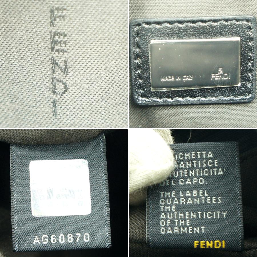 フェンディ（FENDI）ズッキーノ　カムセポシェット　ショルダーバッグ　8BT075　ポシェット　斜め掛け　ブラック　レディース（中古）