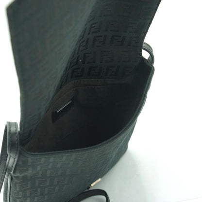 フェンディ（FENDI）ズッキーノ　カムセポシェット　ショルダーバッグ　8BT075　ポシェット　斜め掛け　ブラック　レディース（中古）