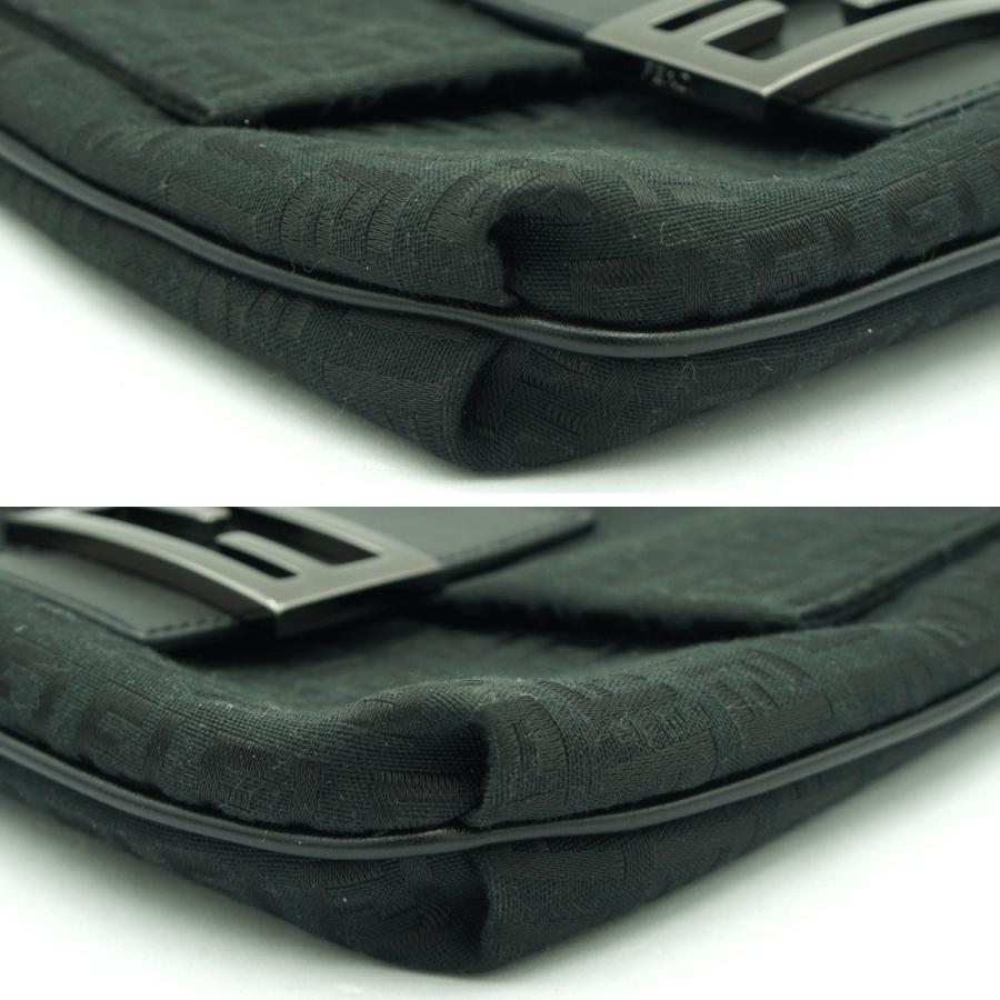 フェンディ（FENDI）ズッキーノ　カムセポシェット　ショルダーバッグ　8BT075　ポシェット　斜め掛け　ブラック　レディース（中古）