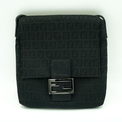 フェンディ（FENDI）ズッキーノ　カムセポシェット　ショルダーバッグ　8BT075　ポシェット　斜め掛け　ブラック　レディース（中古）