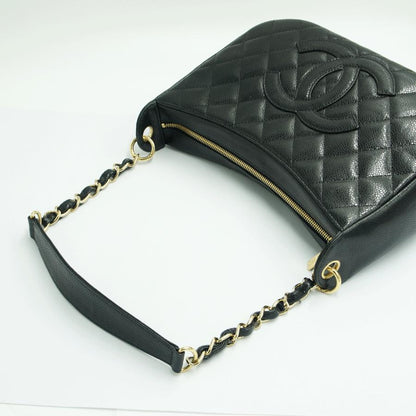 シャネル（CHANEL）キャビアスキン マトラッセ　ココマーク　ワンショルダー　A20993　ハンドバッグ　ショルダーバッグ　ブラック　レディース（中古・美品）