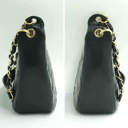 シャネル（CHANEL）キャビアスキン マトラッセ　ココマーク　ワンショルダー　A20993　ハンドバッグ　ショルダーバッグ　ブラック　レディース（中古・美品）