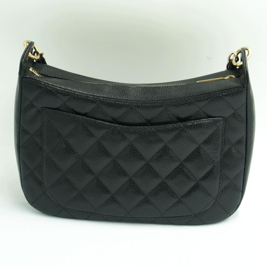 シャネル（CHANEL）キャビアスキン マトラッセ　ココマーク　ワンショルダー　A20993　ハンドバッグ　ショルダーバッグ　ブラック　レディース（中古・美品）
