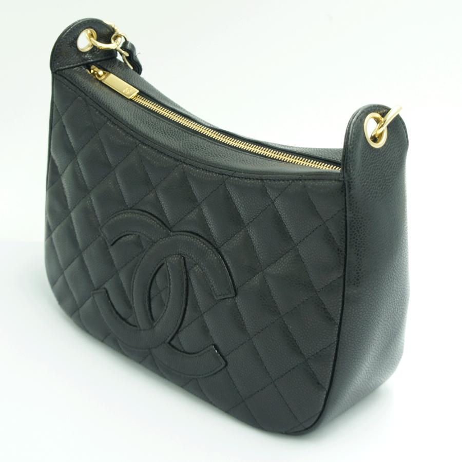 シャネル（CHANEL）キャビアスキン マトラッセ　ココマーク　ワンショルダー　A20993　ハンドバッグ　ショルダーバッグ　ブラック　レディース（中古・美品）