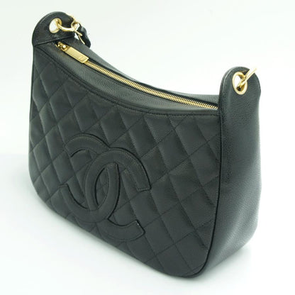 シャネル（CHANEL）キャビアスキン マトラッセ　ココマーク　ワンショルダー　A20993　ハンドバッグ　ショルダーバッグ　ブラック　レディース（中古・美品）