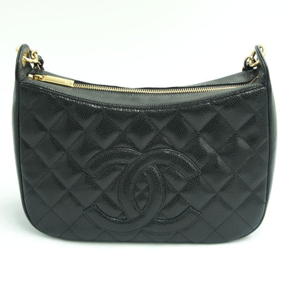 シャネル（CHANEL）キャビアスキン マトラッセ　ココマーク　ワンショルダー　A20993　ハンドバッグ　ショルダーバッグ　ブラック　レディース（中古・美品）
