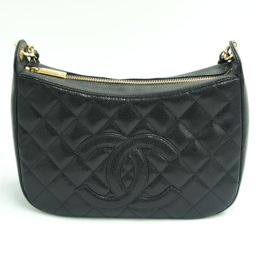 シャネル（CHANEL）キャビアスキン マトラッセ　ココマーク　ワンショルダー　A20993　ハンドバッグ　ショルダーバッグ　ブラック　レディース（中古・美品）