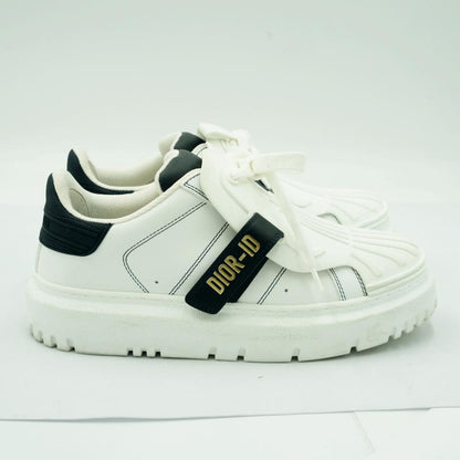 クリスチャンディオール（ChristianDior）ローカットスニーカー　サイズ36 1/2(23.5cm)　KCK278BCR　DIOR-ID　靴　ホワイト/ブラック　レディース（中古）