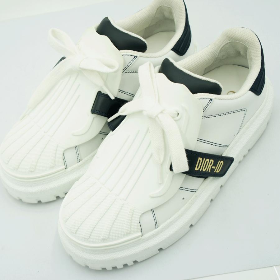 クリスチャンディオール（ChristianDior）ローカットスニーカー　サイズ36 1/2(23.5cm)　KCK278BCR　DIOR-ID　靴　ホワイト/ブラック　レディース（中古）