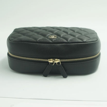 シャネル（CHANEL）トラベルコスメポーチ　A80910　2023年秋冬新作　レディース　ポーチ　ブラック　レディース　（中古・美品）