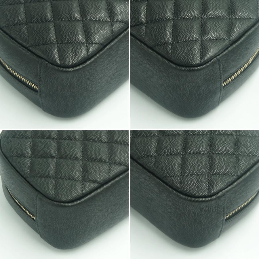 シャネル（CHANEL）トラベルコスメポーチ　A80910　2023年秋冬新作　レディース　ポーチ　ブラック　レディース　（中古・美品）