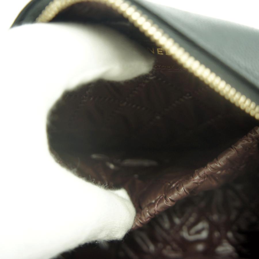 シャネル（CHANEL）トラベルコスメポーチ　A80910　2023年秋冬新作　レディース　ポーチ　ブラック　レディース　（中古・美品）