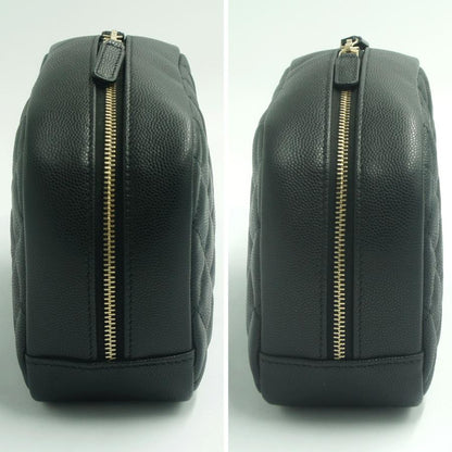 シャネル（CHANEL）トラベルコスメポーチ　A80910　2023年秋冬新作　レディース　ポーチ　ブラック　レディース　（中古・美品）