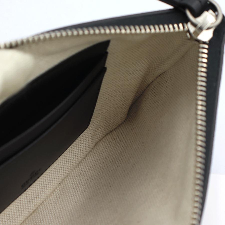 グッチ(GUCCI)GGスプリーム　キングスネークプリント　リストポーチ　597556　サイズ：W19cm×H11cm　ヘビ　小物　ポーチ　レディース(中古・未使用)