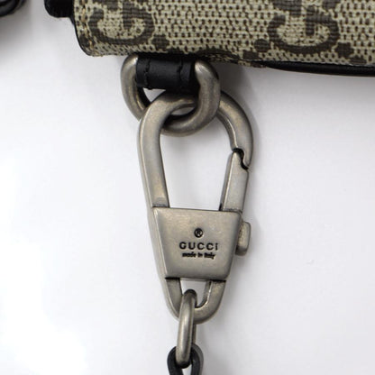 グッチ(GUCCI)GGスプリーム　キングスネークプリント　リストポーチ　597556　サイズ：W19cm×H11cm　ヘビ　小物　ポーチ　レディース(中古・未使用)