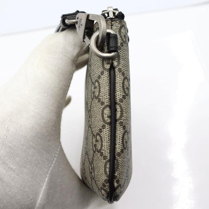 グッチ(GUCCI)GGスプリーム　キングスネークプリント　リストポーチ　597556　サイズ：W19cm×H11cm　ヘビ　小物　ポーチ　レディース(中古・未使用)