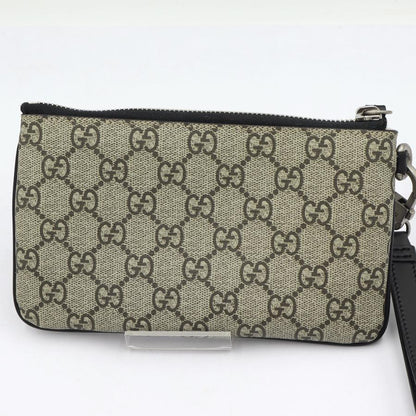 グッチ(GUCCI)GGスプリーム　キングスネークプリント　リストポーチ　597556　サイズ：W19cm×H11cm　ヘビ　小物　ポーチ　レディース(中古・未使用)