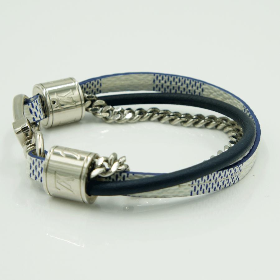 ルイヴィトン（LOUIS VUITTON）ブラスレLVトレブルブレスレット　M6519E　ダミエアズール　ブレスレット　アクセサリー　メンズ　レディース（中古）