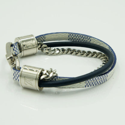 ルイヴィトン（LOUIS VUITTON）ブラスレLVトレブルブレスレット　M6519E　ダミエアズール　ブレスレット　アクセサリー　メンズ　レディース（中古）