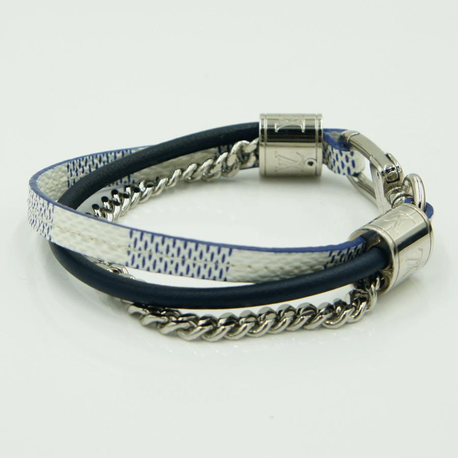 ルイヴィトン（LOUIS VUITTON）ブラスレLVトレブルブレスレット　M6519E　ダミエアズール　ブレスレット　アクセサリー　メンズ　レディース（中古）