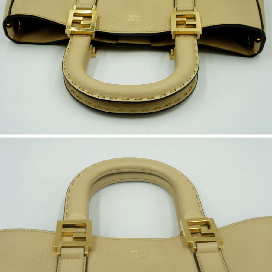 フェンディ（FENDI）FFトート スモール レザー 2WAY ハンドバッグ　8BH367　ハンドバッグ　トートバッグ　ショルダーバッグ　レディース（中古品）