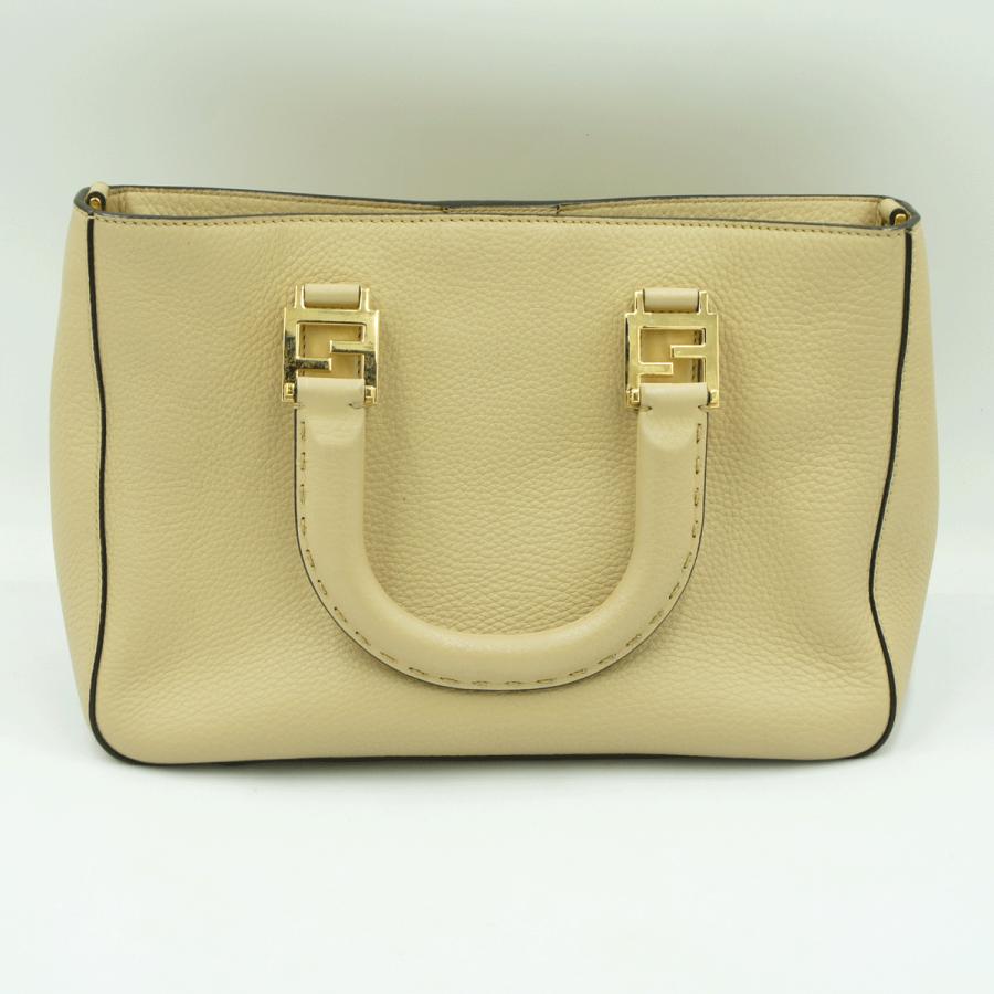 フェンディ（FENDI）FFトート スモール レザー 2WAY ハンドバッグ　8BH367　ハンドバッグ　トートバッグ　ショルダーバッグ　レディース（中古品）