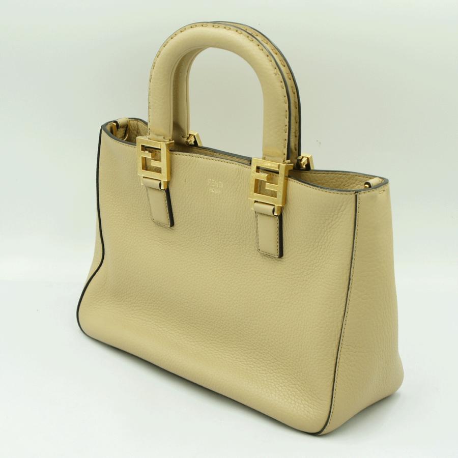フェンディ（FENDI）FFトート スモール レザー 2WAY ハンドバッグ　8BH367　ハンドバッグ　トートバッグ　ショルダーバッグ　レディース（中古品）