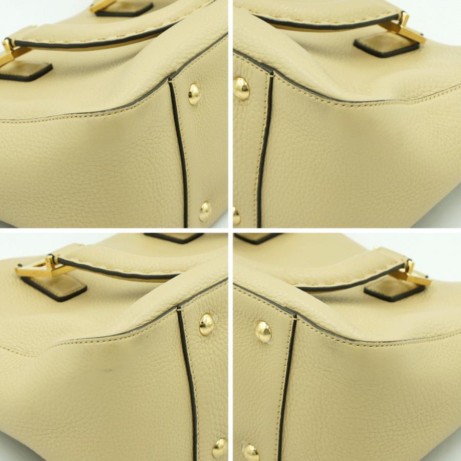 フェンディ（FENDI）FFトート スモール レザー 2WAY ハンドバッグ　8BH367　ハンドバッグ　トートバッグ　ショルダーバッグ　レディース（中古品）