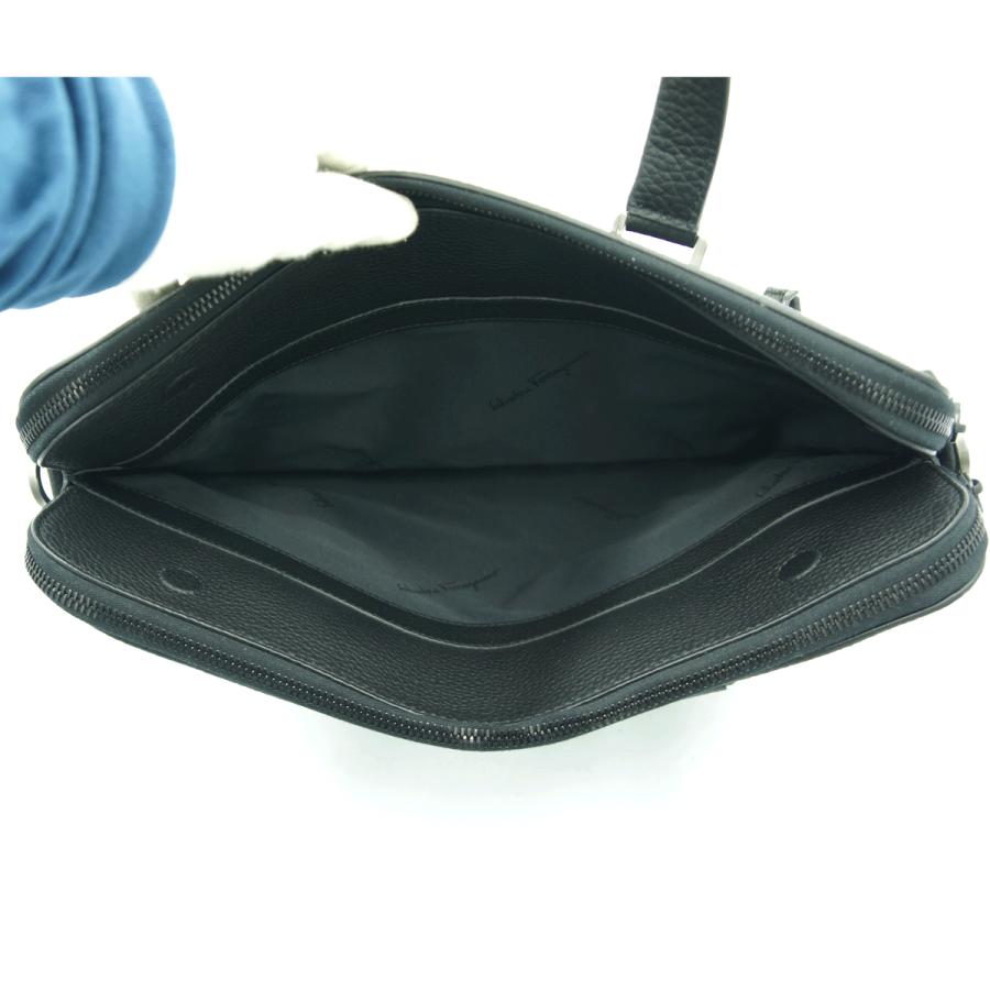 サルヴァトーレフェラガモ（Salvatore Ferragamo）ビジネスバッグ　ブリーフケース　740811　ハンドバッグ　ショルダーバッグ　ブラック　メンズ（中古）