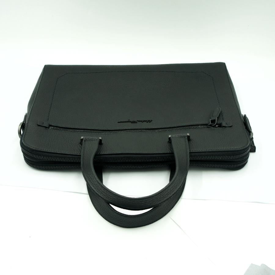 サルヴァトーレフェラガモ（Salvatore Ferragamo）ビジネスバッグ　ブリーフケース　740811　ハンドバッグ　ショルダーバッグ　ブラック　メンズ（中古）