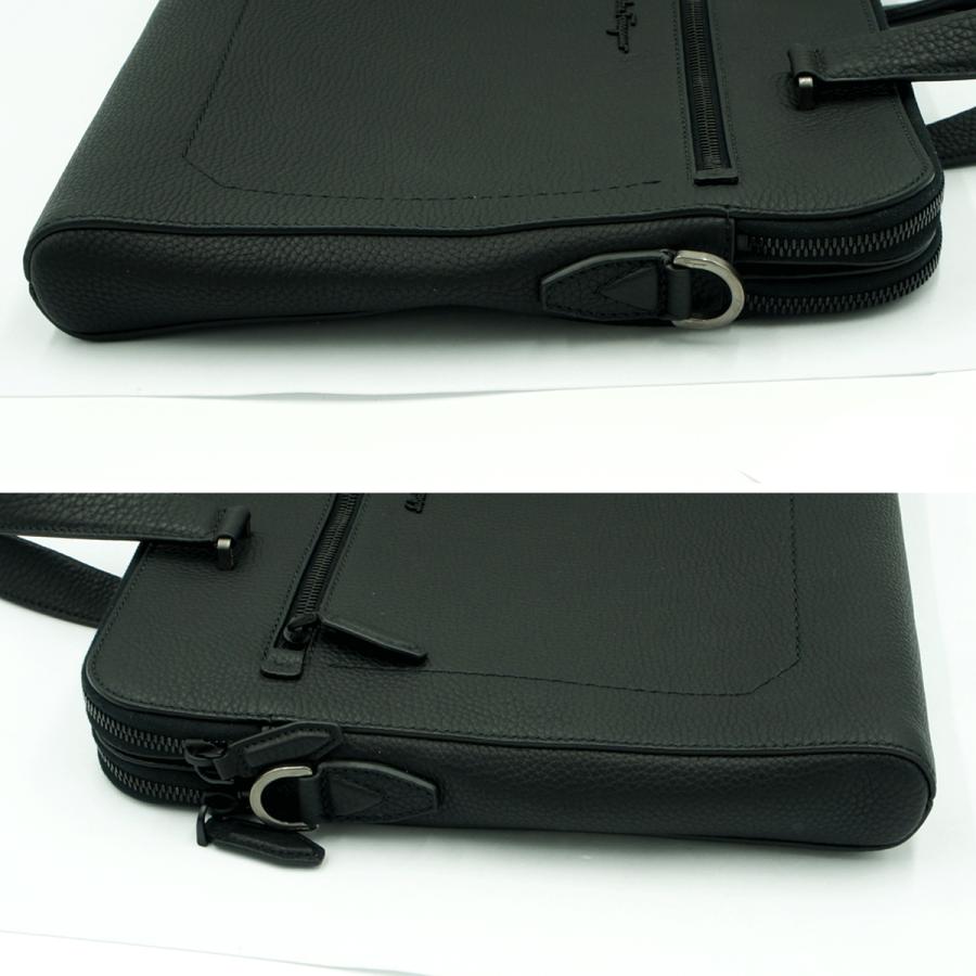 サルヴァトーレフェラガモ（Salvatore Ferragamo）ビジネスバッグ　ブリーフケース　740811　ハンドバッグ　ショルダーバッグ　ブラック　メンズ（中古）