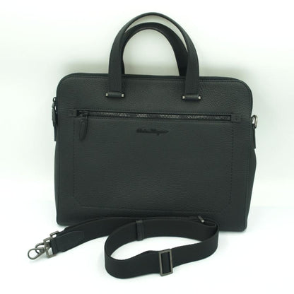 サルヴァトーレフェラガモ（Salvatore Ferragamo）ビジネスバッグ　ブリーフケース　740811　ハンドバッグ　ショルダーバッグ　ブラック　メンズ（中古）