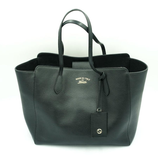 グッチ(GUCCI)スウィング　トートバッグ　354397　ショルダーバッグ　ブラック　黒　レディース(中古)