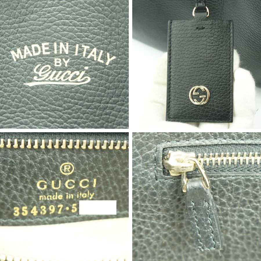 グッチ(GUCCI)スウィング　トートバッグ　354397　ショルダーバッグ　ブラック　黒　レディース(中古)