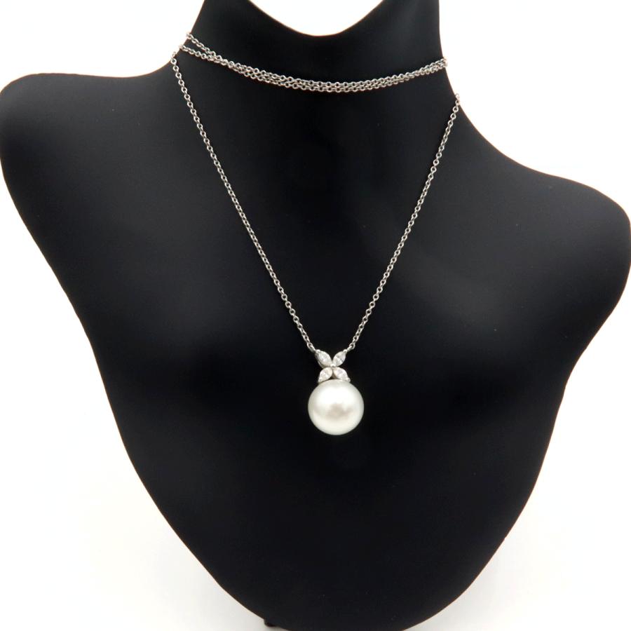 ティファニー(Tiffany & Co)Pt950ビクトリアパールネックレス　重量5.05ｇ(石の重量含む) レディース（中古）