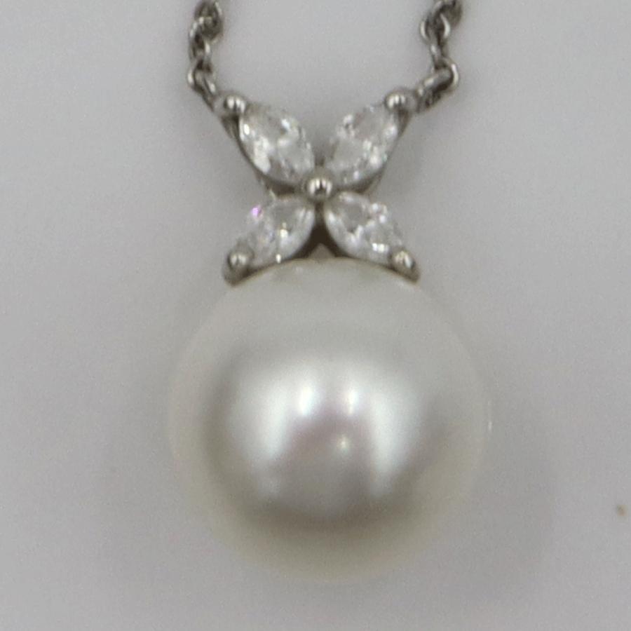 ティファニー(Tiffany & Co)Pt950ビクトリアパールネックレス　重量5.05ｇ(石の重量含む) レディース（中古）