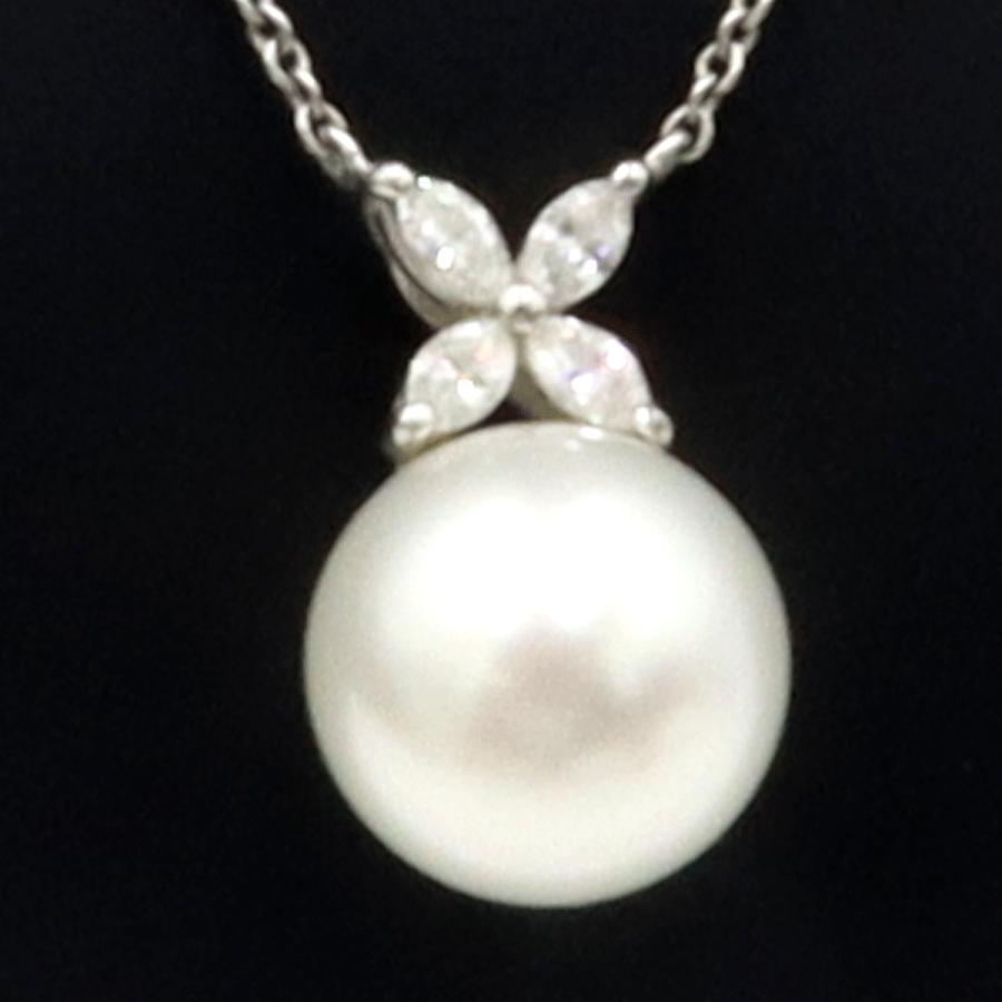 ティファニー(Tiffany & Co)Pt950ビクトリアパールネックレス　重量5.05ｇ(石の重量含む) レディース（中古）
