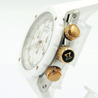 エドックス（EDOX）クロノオフショア1 クロノグラフ　10221-37RB3-BIR3　メンズ　レディース（中古）