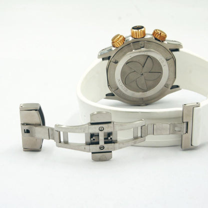 エドックス（EDOX）クロノオフショア1 クロノグラフ　10221-37RB3-BIR3　メンズ　レディース（中古）