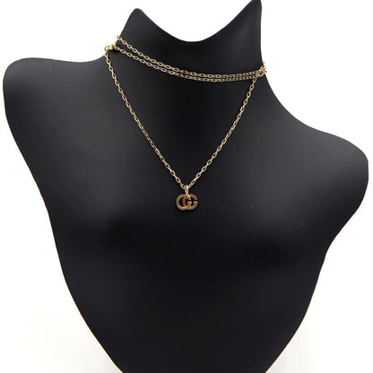 グッチ(GUCCI) K18YG　ダブルGネックレス　ネック長さ40cm　重量2.85ｇ　レディース（中古）