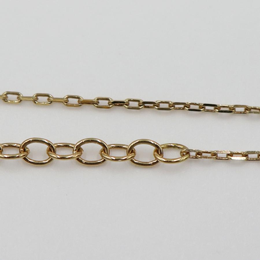 グッチ(GUCCI) K18YG　ダブルGネックレス　ネック長さ40cm　重量2.85ｇ　レディース（中古）