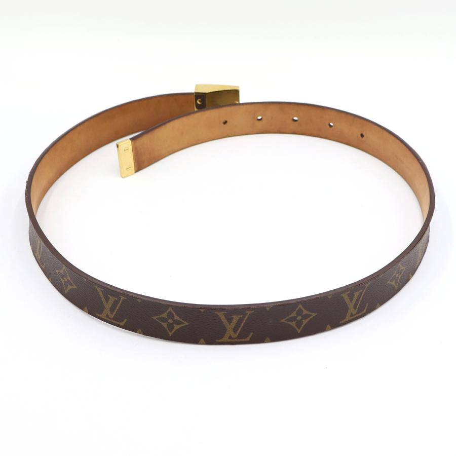 ルイヴィトン（LOUIS VUITTON）モノグラム　サンチュール・キャレ　78cm〜90cm　レディース　（中古）