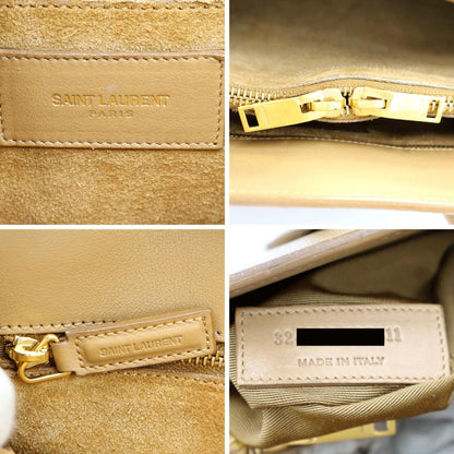 サンローラン（SAINT LAURENT）サックドジュール　スモール　324823　BOO1J　ハンドバッグ　ショルダーストラップ(欠品)　ベージュ　レディース（中古）